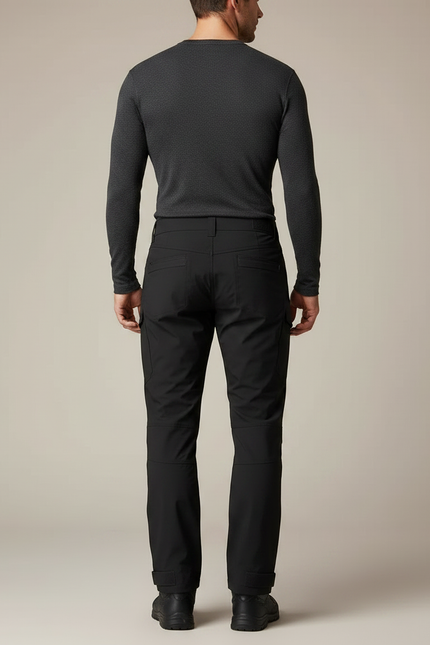 Pantalon Parachute Noir Tactique Résistant Homme Sport - Polyester - vue 2