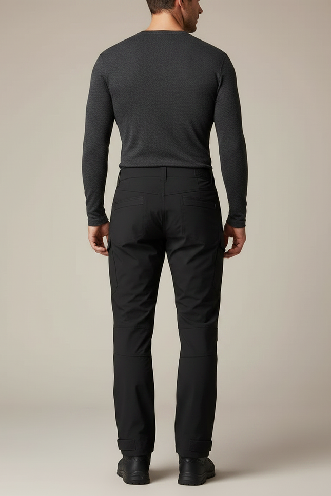 Pantalon Parachute Noir Tactique Résistant Homme Sport - Polyester - vue 2