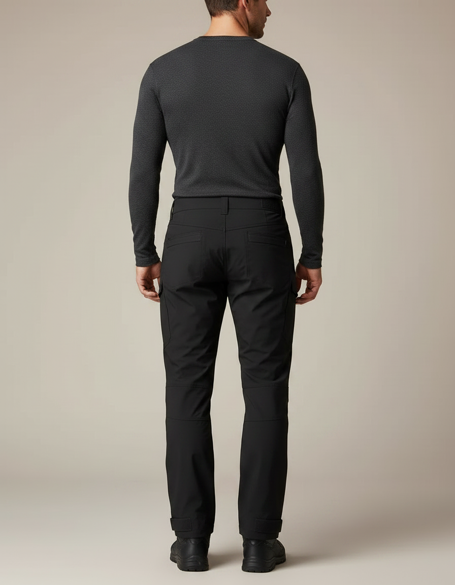 Pantalon Parachute Noir Tactique Résistant Homme Sport - Polyester - vue 2