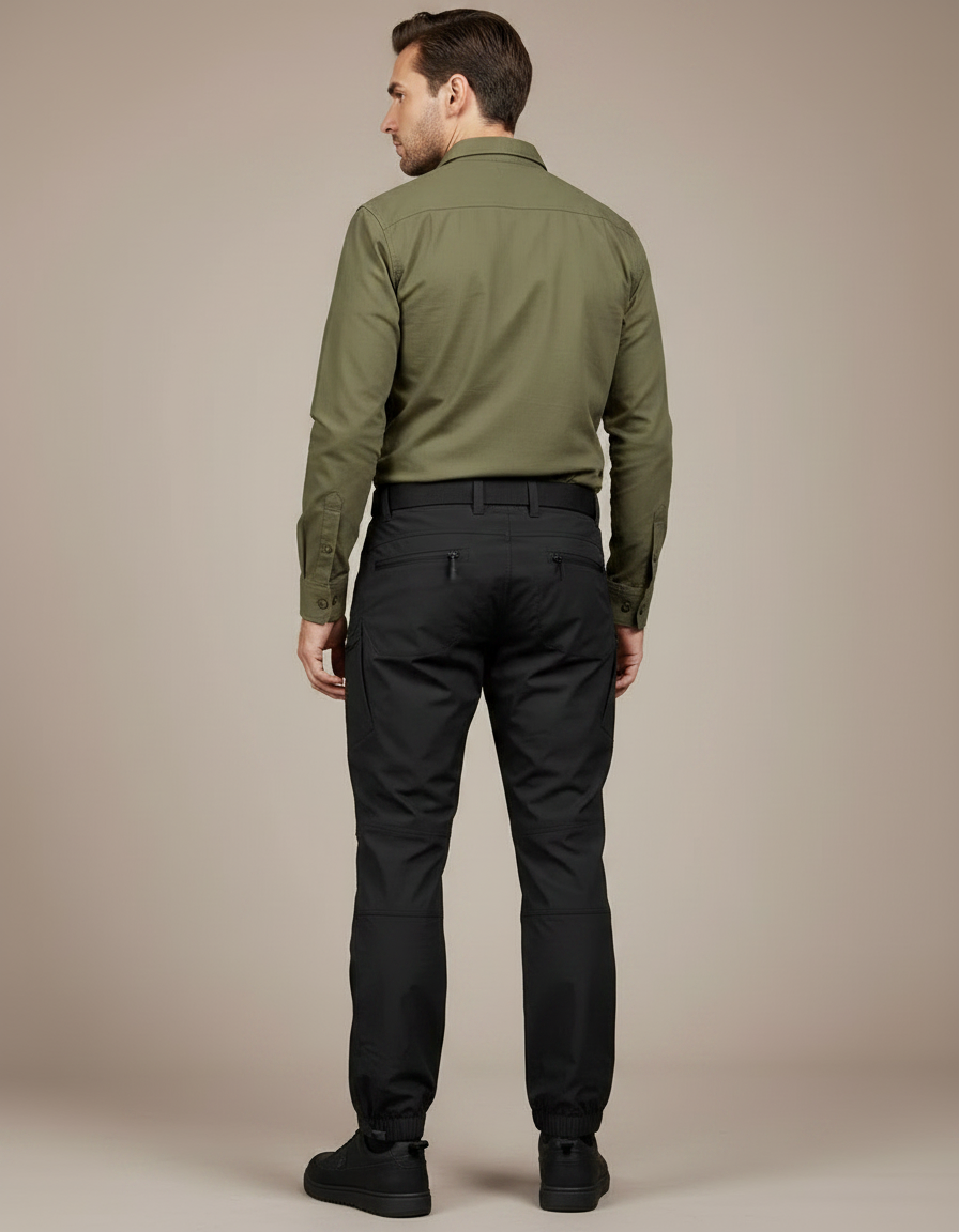 Pantalon Parachute Noir Cargo Homme Technique Léger - Polyester - vue 2