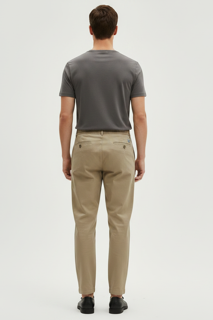 Pantalon Parachute Homme Kaki Taille Elastique - Gabardine - vue 2