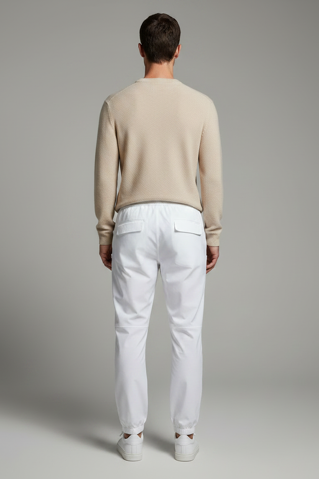 Pantalon Parachute Blanc Respirant Slim Fit Décontracté Homme - Polyester - vue 2