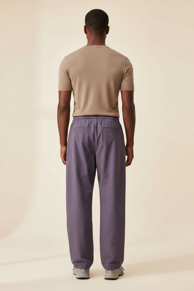 Pantalon Parachute Violet Ample Imperméable Sport Unisexe - Polyester - vue 2