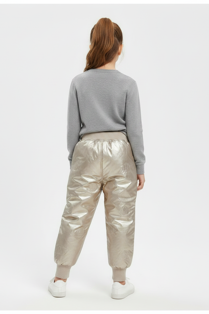 Pantalon Parachute Doré Matelassé Imprimé Enfant Fille - Polyester - vue 2