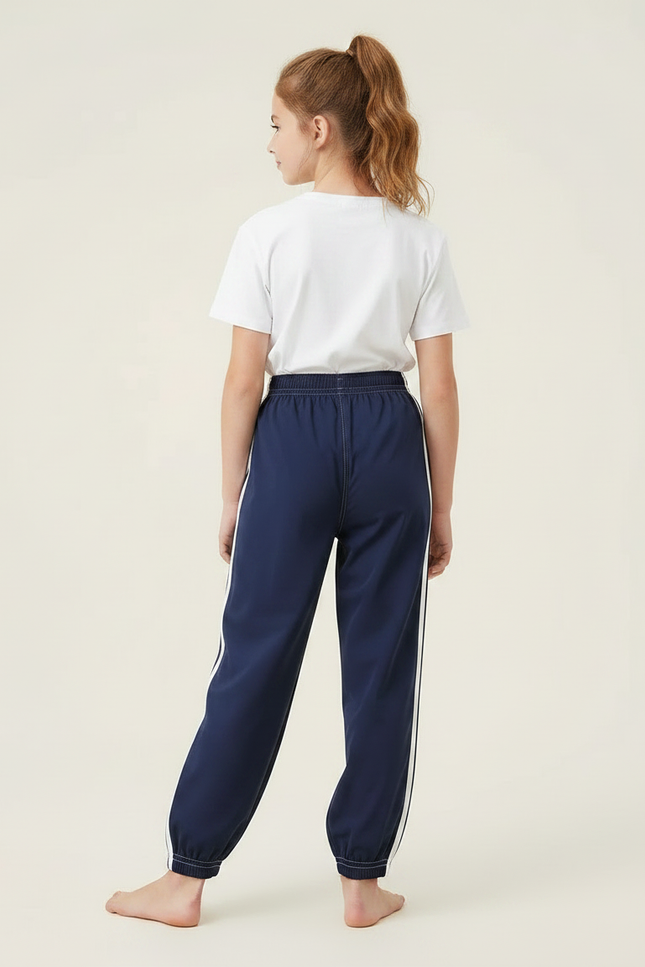 Pantalon Parachute Bleu Marine Ample Sport Enfant - Polyester - vue 2