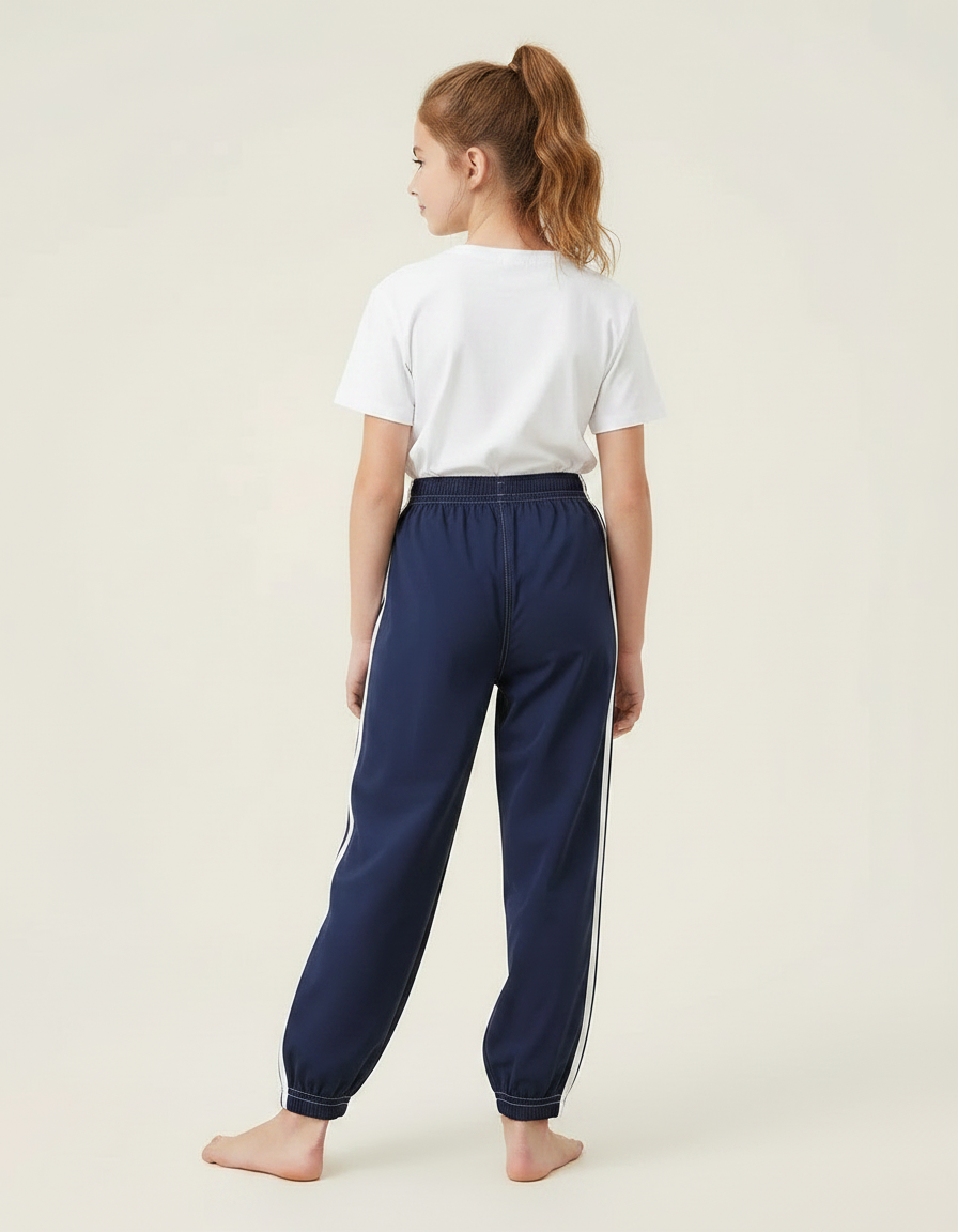 Pantalon Parachute Bleu Marine Ample Sport Enfant - Polyester - vue 2