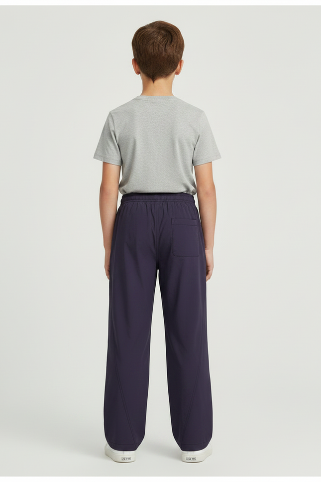 Pantalon Parachute Bleu Marine Ample Cordon Garçon - Polyester - vue 2