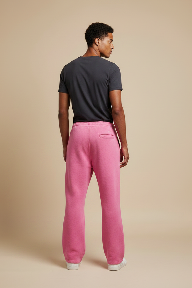 Pantalon Parachute Rose Ample Imprimé Décontracté Homme - Molleton - vue 2