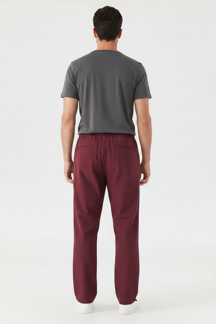 Pantalon Parachute Bordeaux Ample Décontracté Sportif Homme - Polyester - vue 2