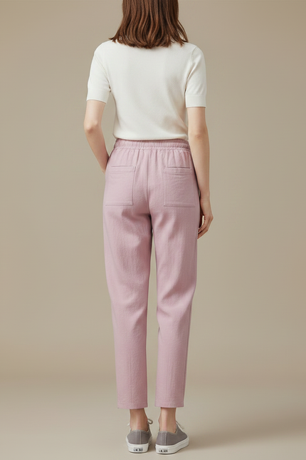 Pantalon Parachute Lin Rose Décontracté Femme - vue 2