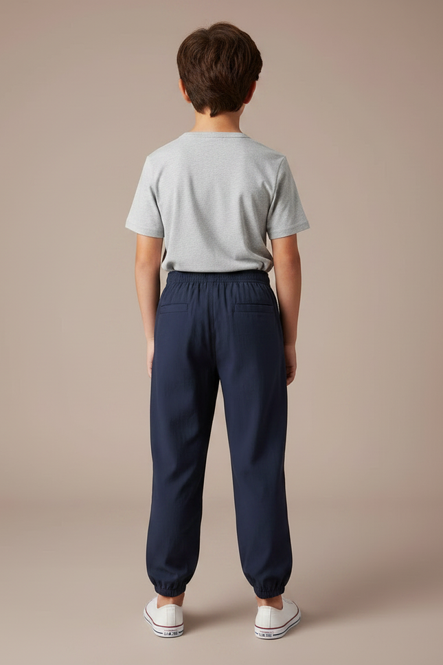 Pantalon Parachute Marine Ample Coton Enfant - vue 2