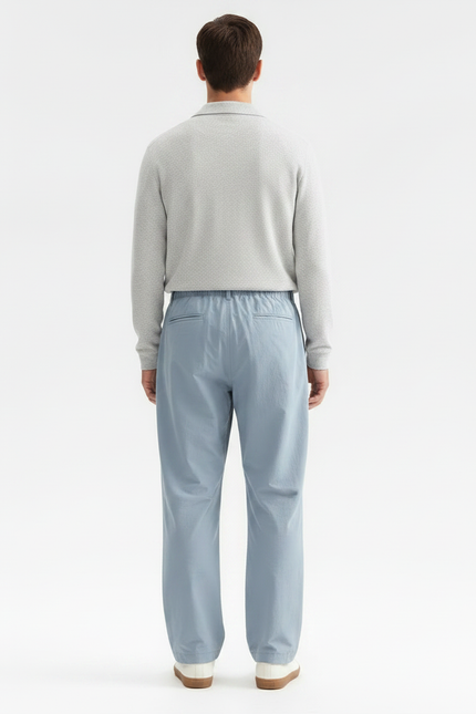 Pantalon Parachute Bleu - Polyester - vue 2