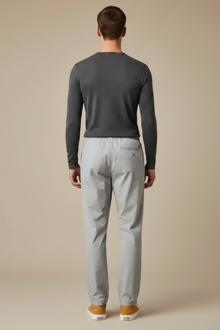 Pantalon Parachute Gris Léger Décontracté Homme Cordon - Polyester - vue 2