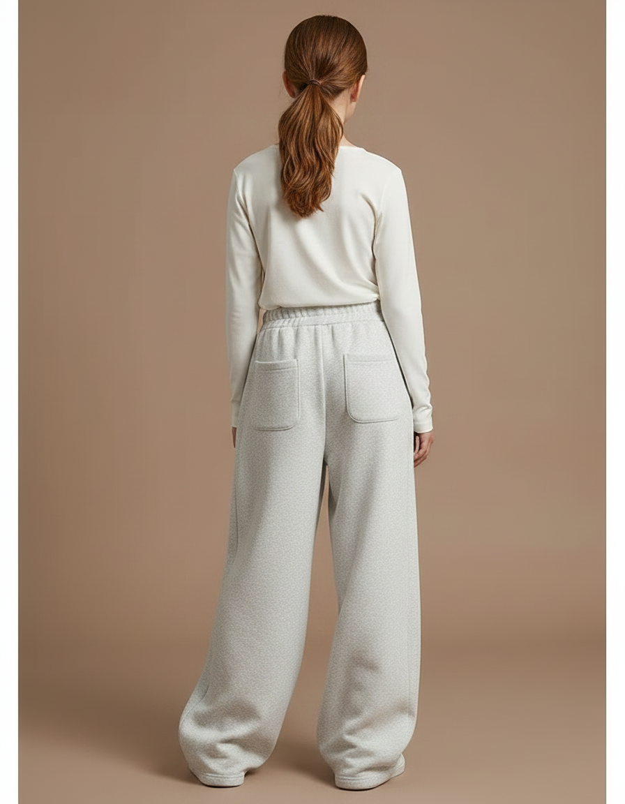 Pantalon Parachute Gris Ample Fille Confortable Décontracté - Molleton - vue 2