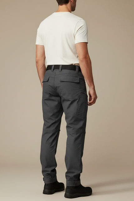 Pantalon Parachute Gris Tactique Multi-Poches Homme Sport - Polyester - vue 2