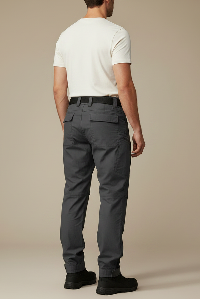 Pantalon Parachute Gris Tactique Multi-Poches Homme Sport - Polyester - vue 2