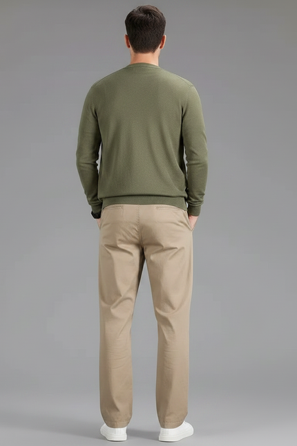 Pantalon Parachute Beige Coton Ample Décontracté Homme - vue 2