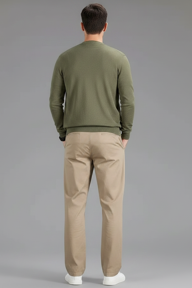 Pantalon Parachute Beige Coton Ample Décontracté Homme - vue 2