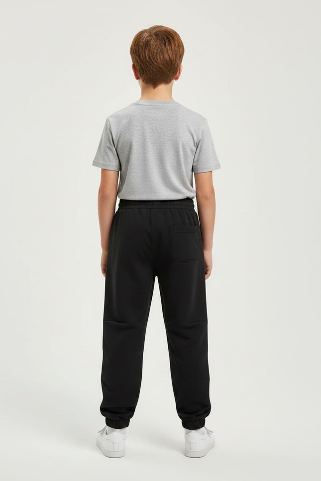 Pantalon Parachute Noir Ample Sport Enfant - Molleton - vue 2