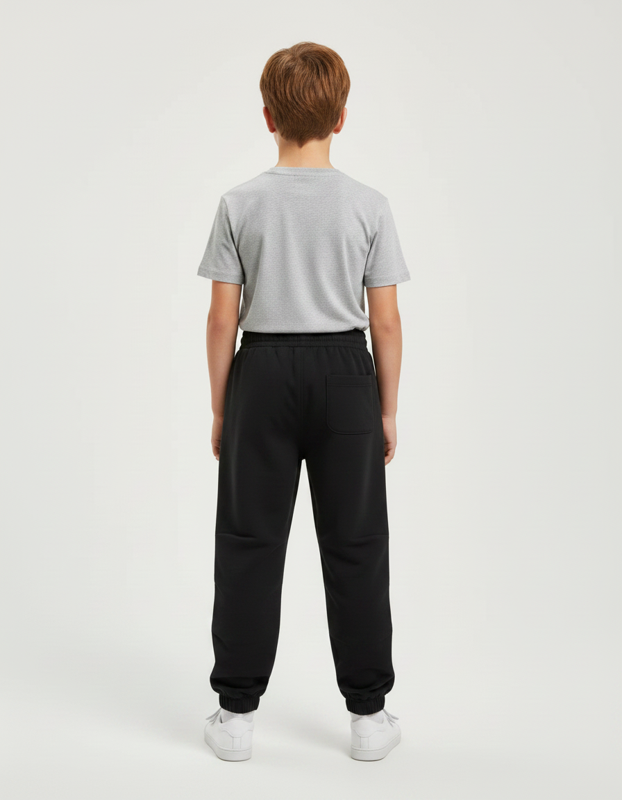 Pantalon Parachute Noir Ample Sport Enfant - Molleton - vue 2
