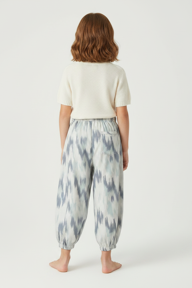 Pantalon Parachute Imprimé Ikat Fluide Enfant Léger - Viscose - vue 2