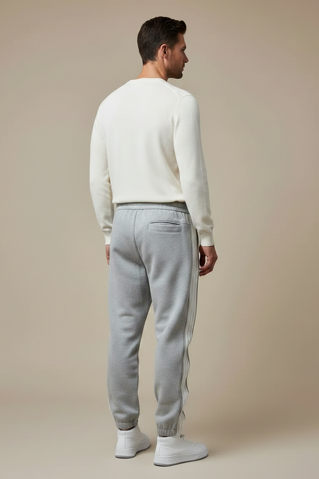 Pantalon Parachute Gris Jogging Ample Sport Homme - Molleton - vue 2
