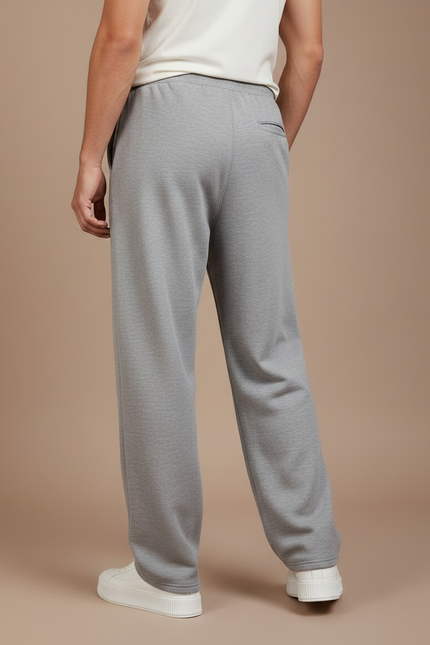 Pantalon Parachute Homme Gris Baggy Streetwear 4 - Molleton - vue 2
