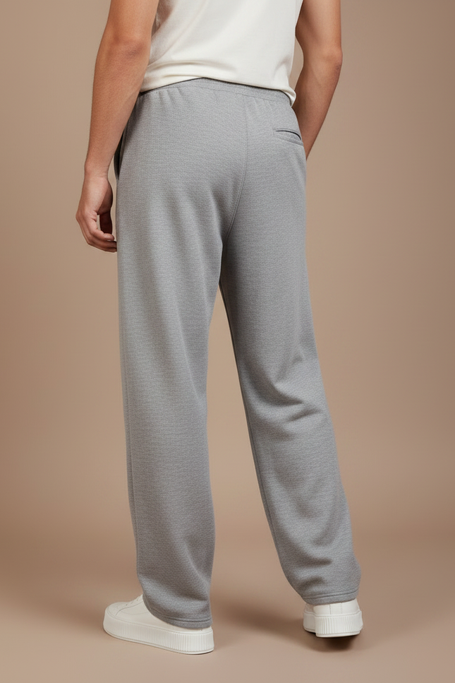 Pantalon Parachute Homme Gris Baggy Streetwear 4 - Molleton - vue 2
