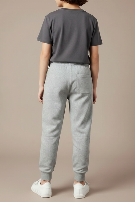 Pantalon Parachute Gris Coton Sport Enfant - Molleton - vue 2