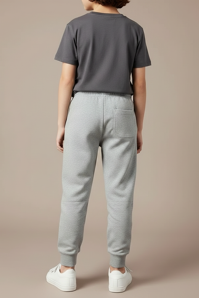 Pantalon Parachute Gris Coton Sport Enfant - Molleton - vue 2