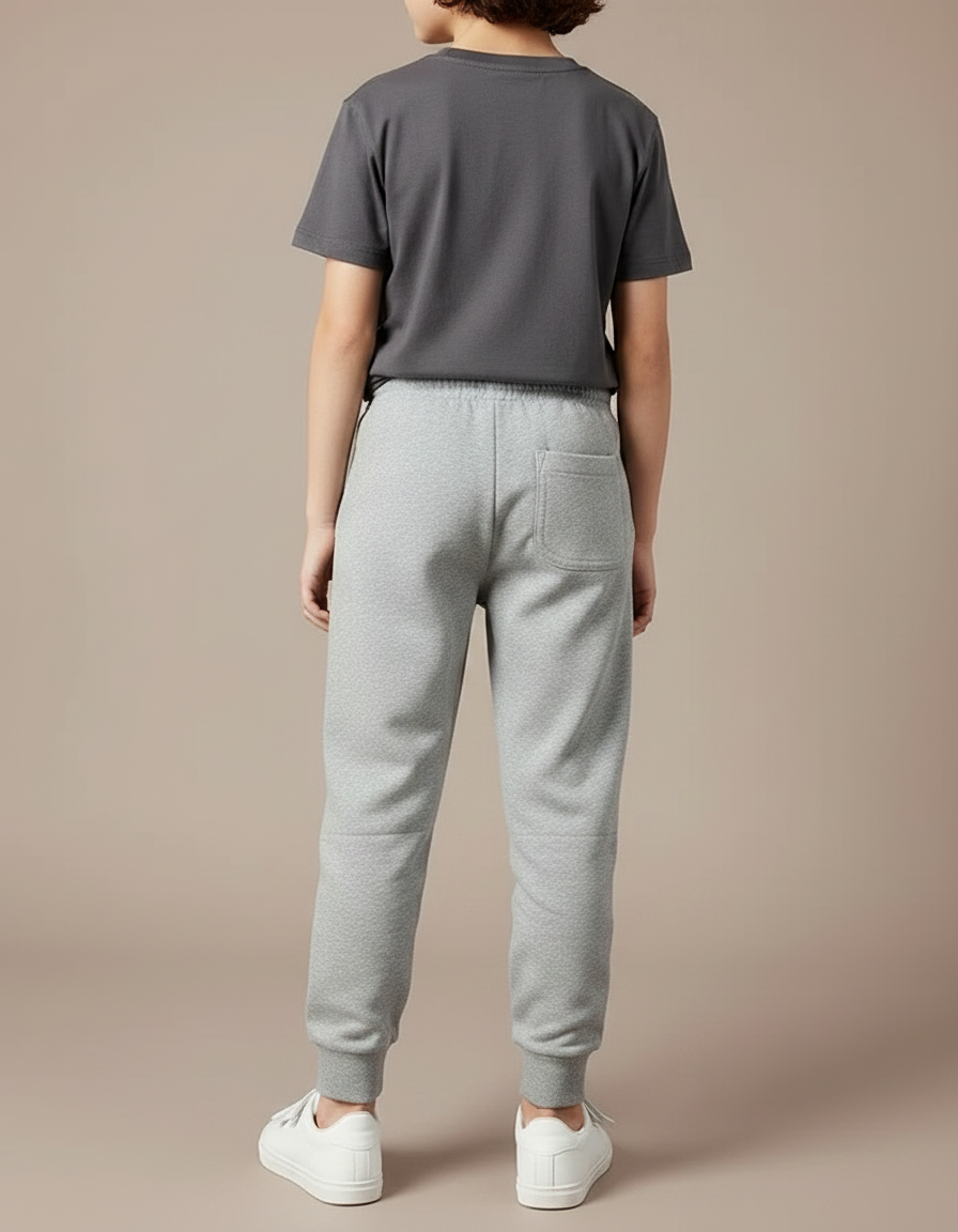 Pantalon Parachute Gris Coton Sport Enfant - Molleton - vue 2