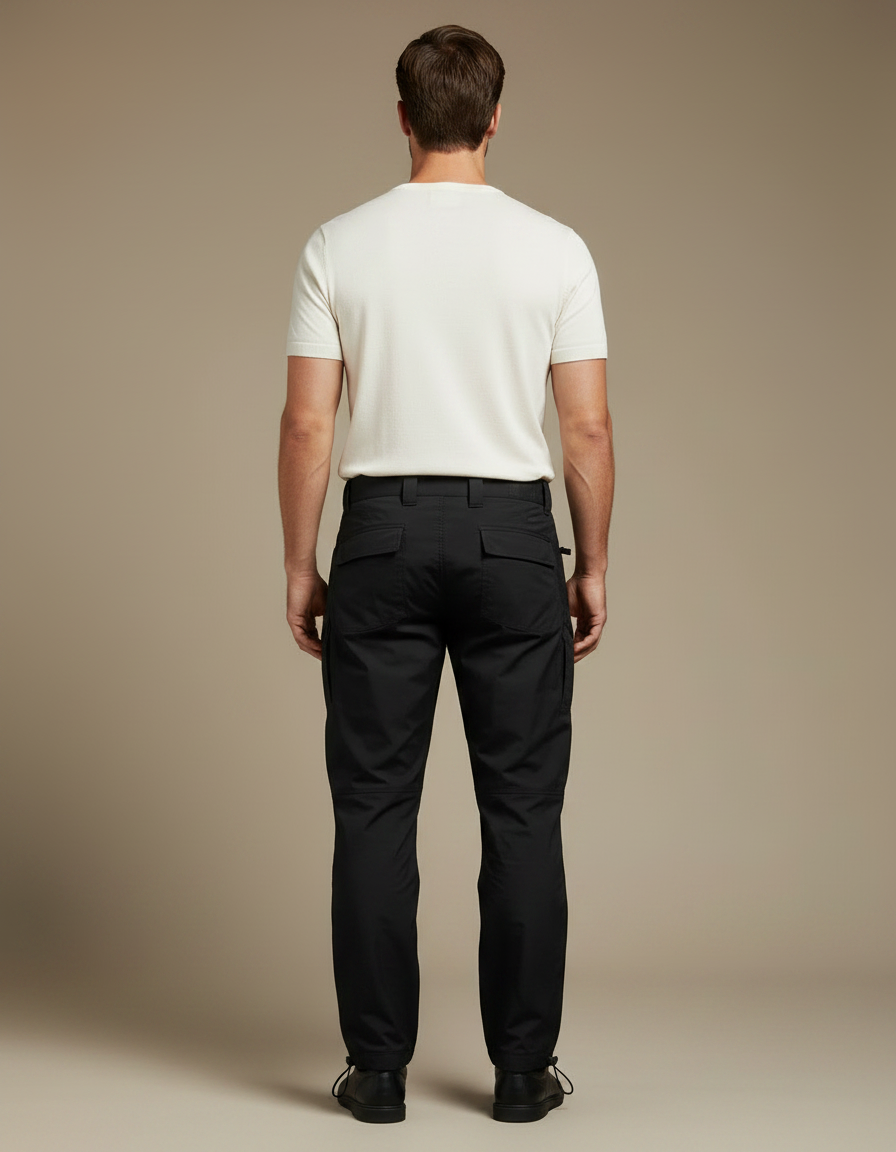 Pantalon Parachute Noir Cargo Homme Léger Randonnée - Polyester - vue 2