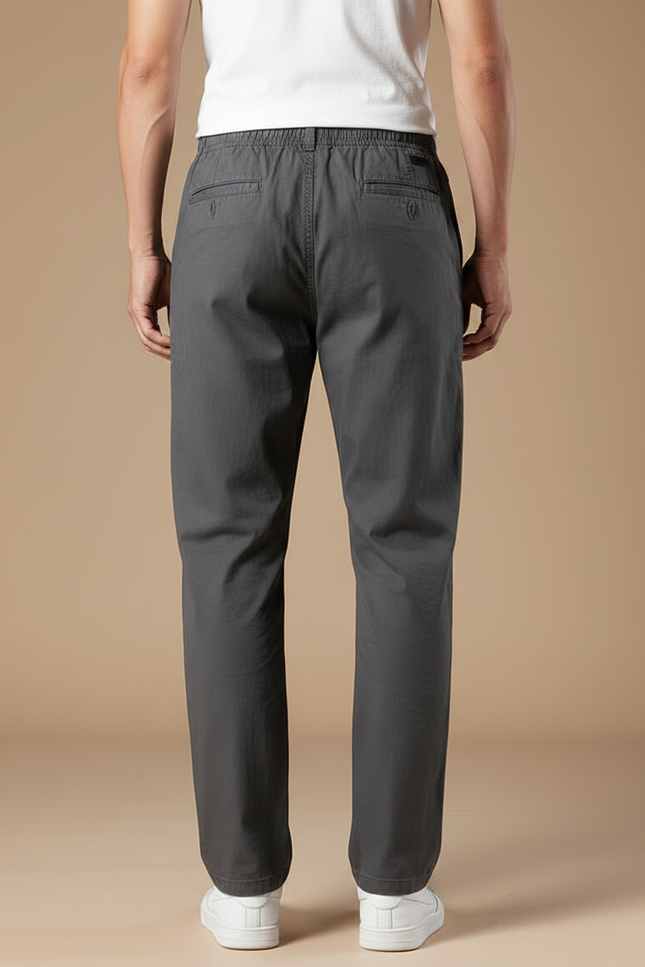 Pantalon Parachute Gris Décontracté Cargo Ample Homme - Toile - vue 2