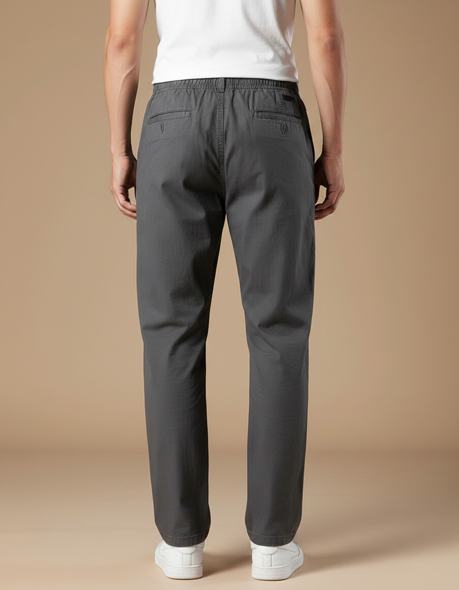 Pantalon Parachute Gris Décontracté Cargo Ample Homme - Toile - vue 2