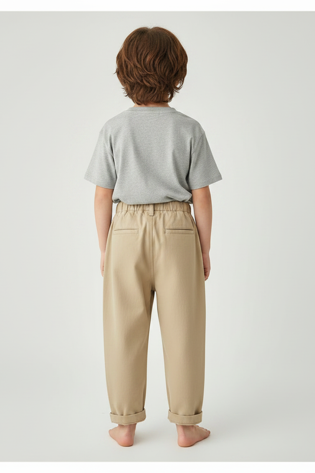 Pantalon Parachute Kaki Ample Décontracté Enfant - Coton - vue 2