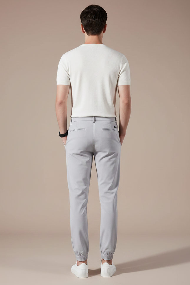 Pantalon Parachute Gris Clair Droit Nylon Élégant Homme - Polyester - vue 2
