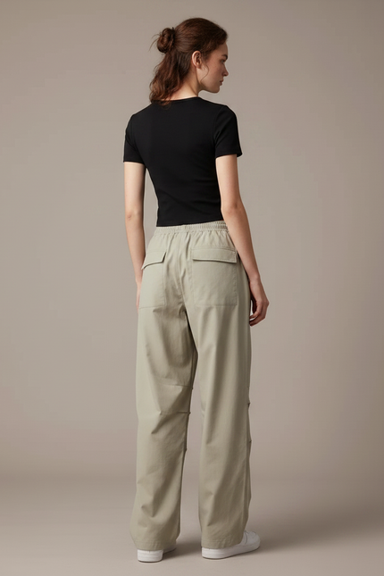 Pantalon De Parachutisme - Kaki Polyester - vue 2