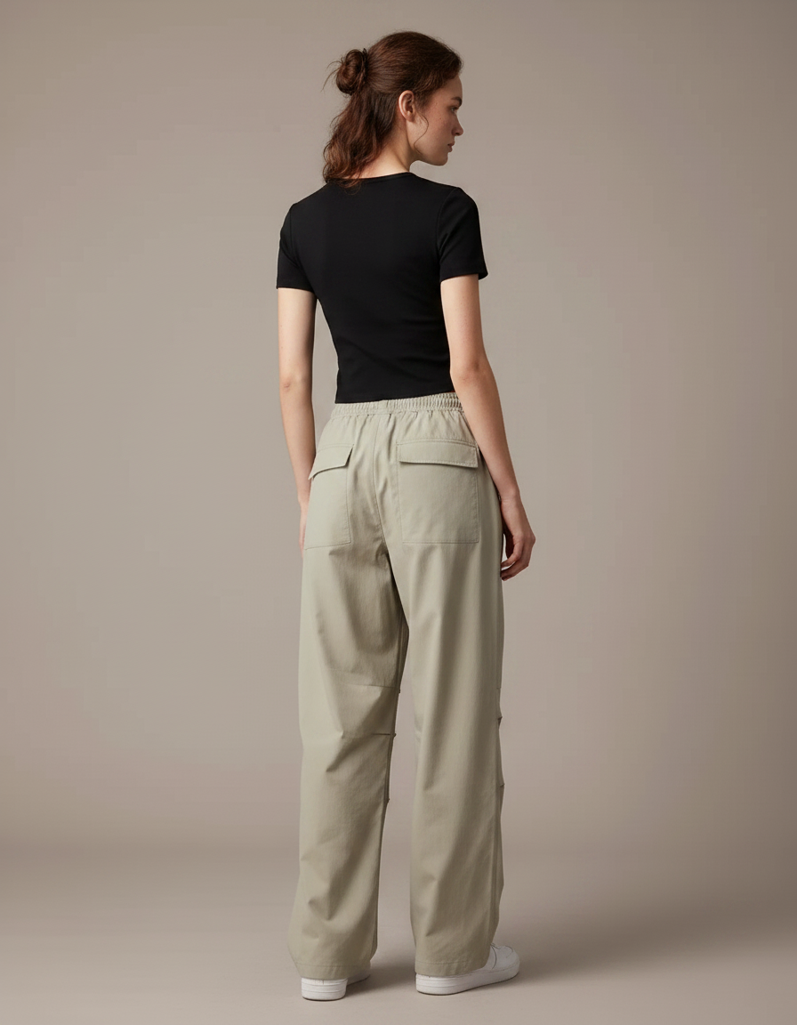 Pantalon De Parachutisme - Kaki Polyester - vue 2