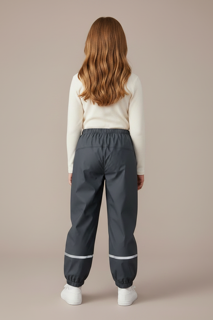 Pantalon Parachute Fille Gris Resserré Aux Chevilles Nylon Techwear - Polyester - vue 2