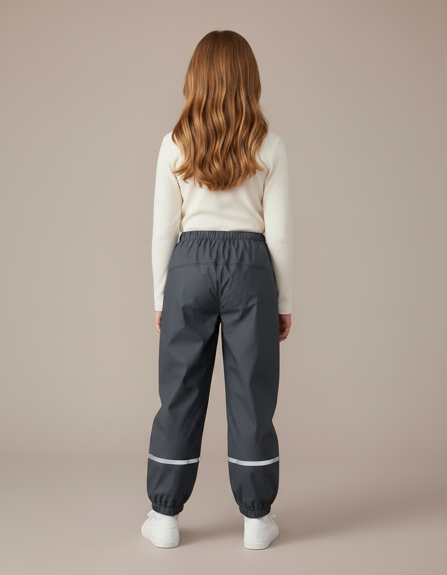 Pantalon Parachute Fille Gris Resserré Aux Chevilles Nylon Techwear - Polyester - vue 2
