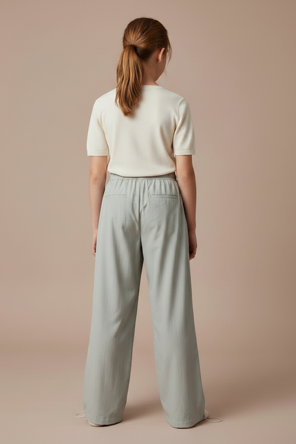Pantalon Parachute Vert Ample Fluide Fille - Viscose - vue 2