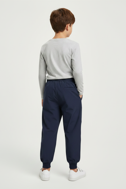 Pantalon Parachute Marine Ample Décontracté Enfant Coton - vue 2
