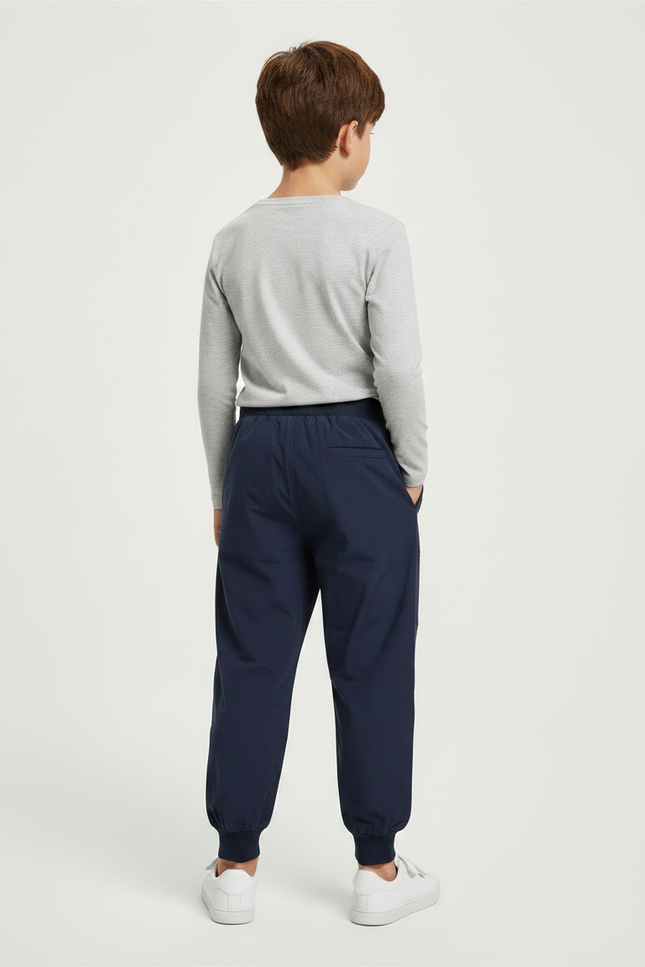 Pantalon Parachute Marine Ample Décontracté Enfant Coton - vue 2