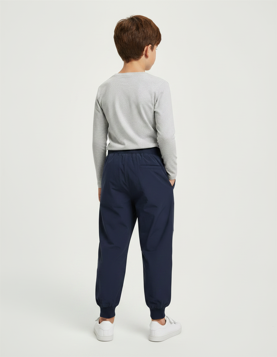 Pantalon Parachute Marine Ample Décontracté Enfant Coton - vue 2