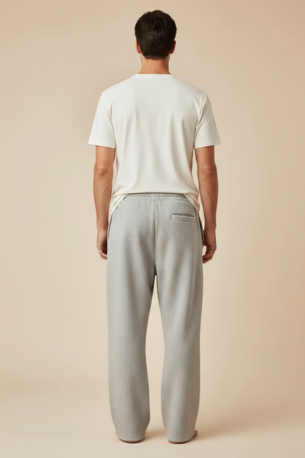Pantalon Parachute Homme Gris Baggy Streetwear - Molleton - vue 2