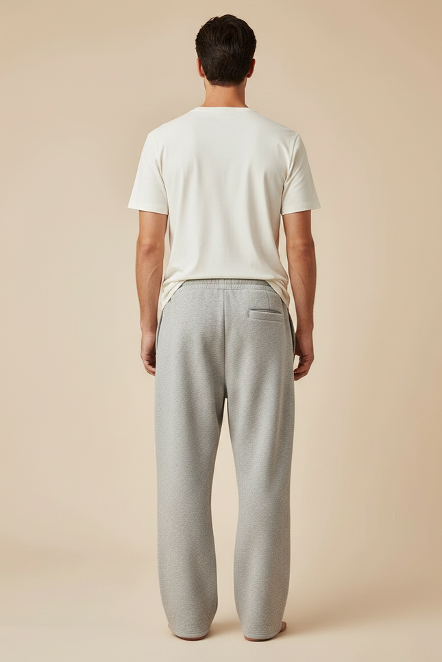 Pantalon Parachute Homme Gris Baggy Streetwear - Molleton - vue 2