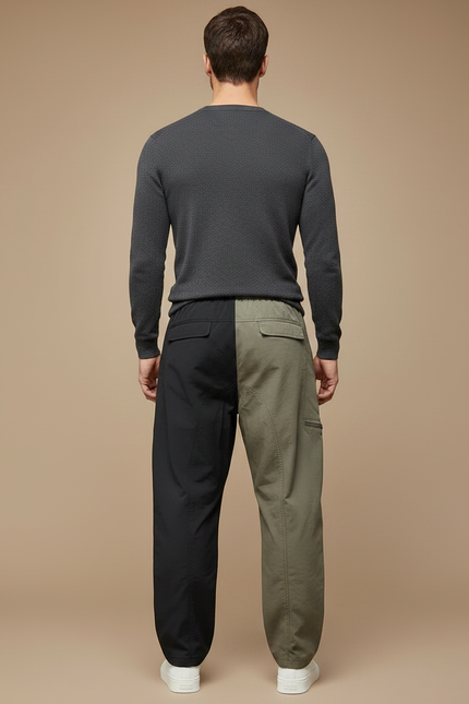 Pantalon Parachute Bicolore Ample Décontracté Homme Moderne - Multicolore Polyester - vue 2
