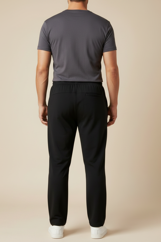Pantalon Parachute Noir Ample Cordon Sport Homme - Polyester - vue 2
