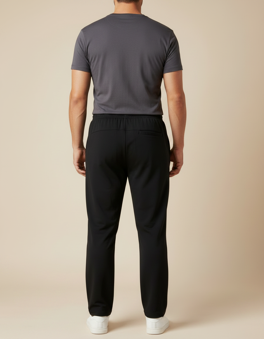 Pantalon Parachute Noir Ample Cordon Sport Homme - Polyester - vue 2