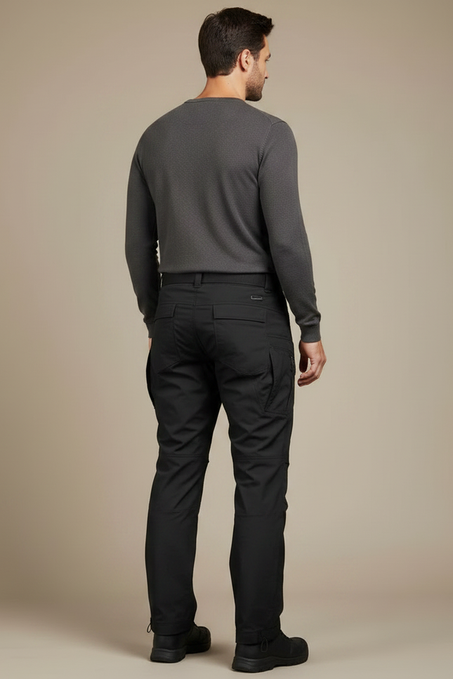 Pantalon Parachute Homme Noir Cargo Nylon Techwear - Polyester - vue 2